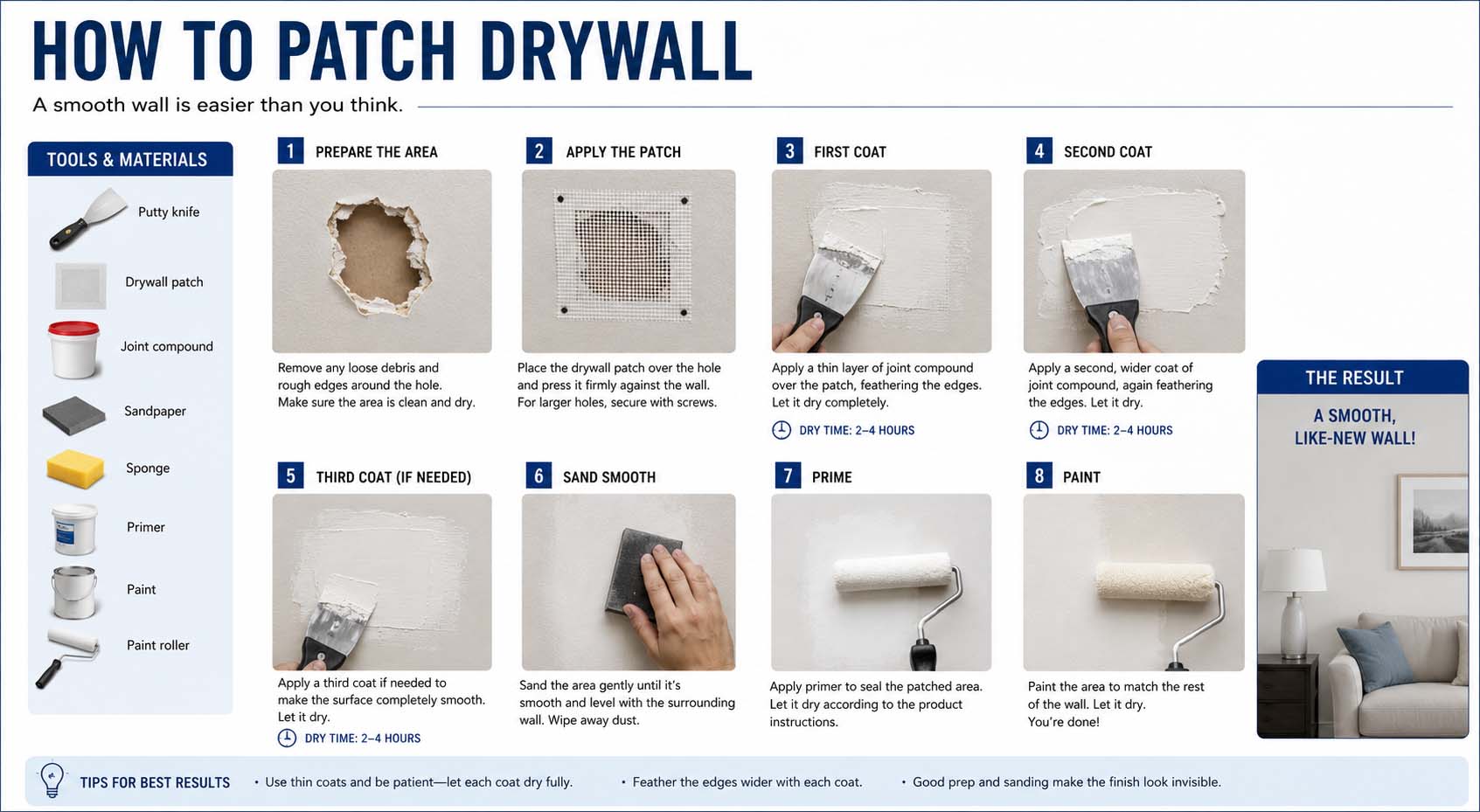 how to patch drywall