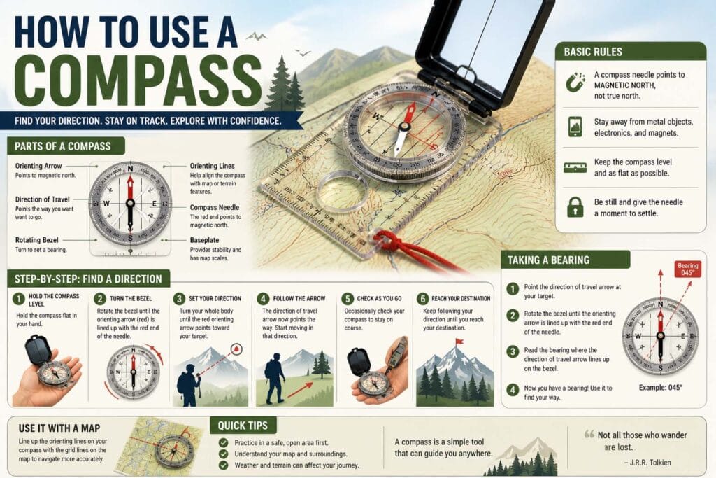 How to Use a Compass: Beginner’s Guide to Navigation