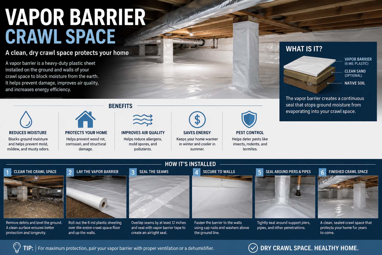 vapor barrier crawl space