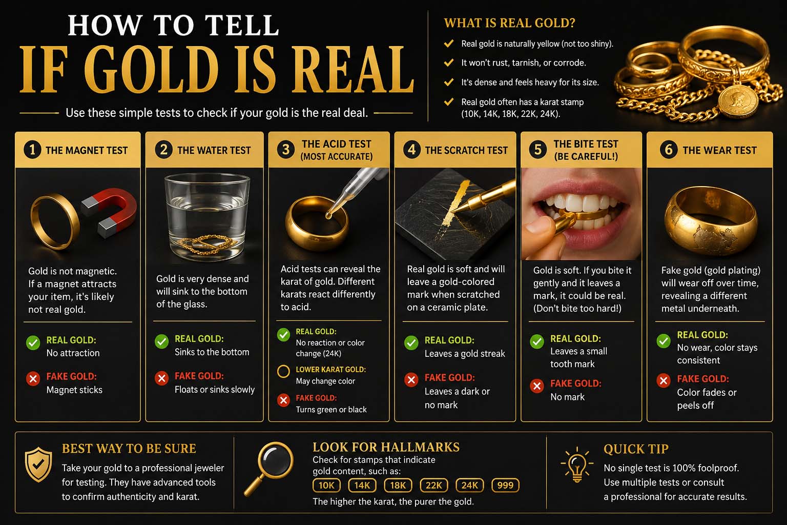 how to tell if gold is real