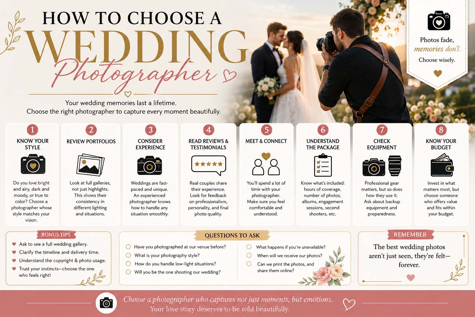 how to choose a wedding photographer
