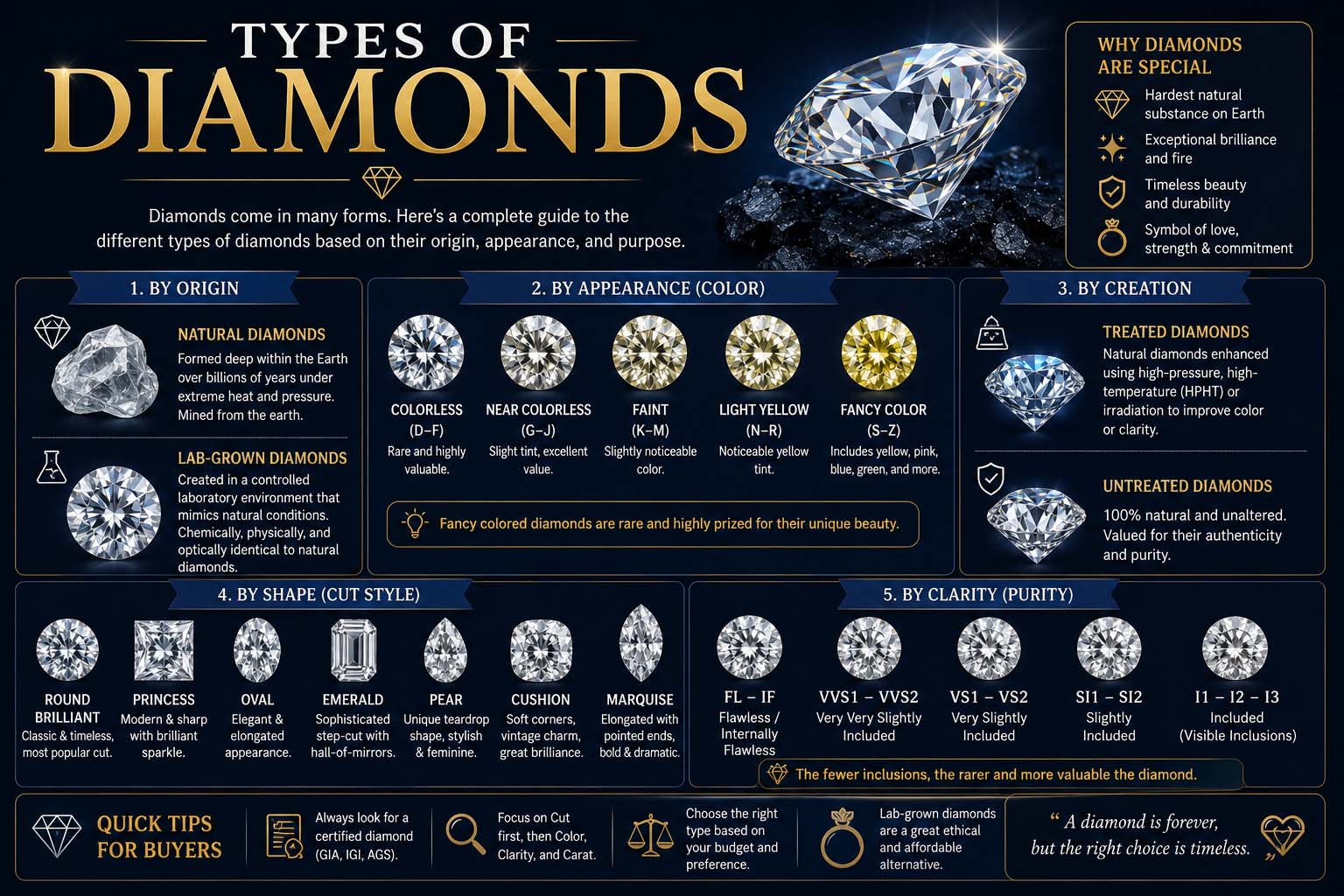 types of diamonds