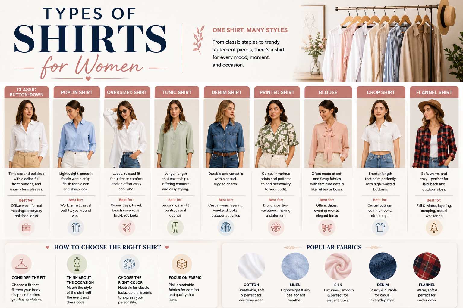 types of shirts for women