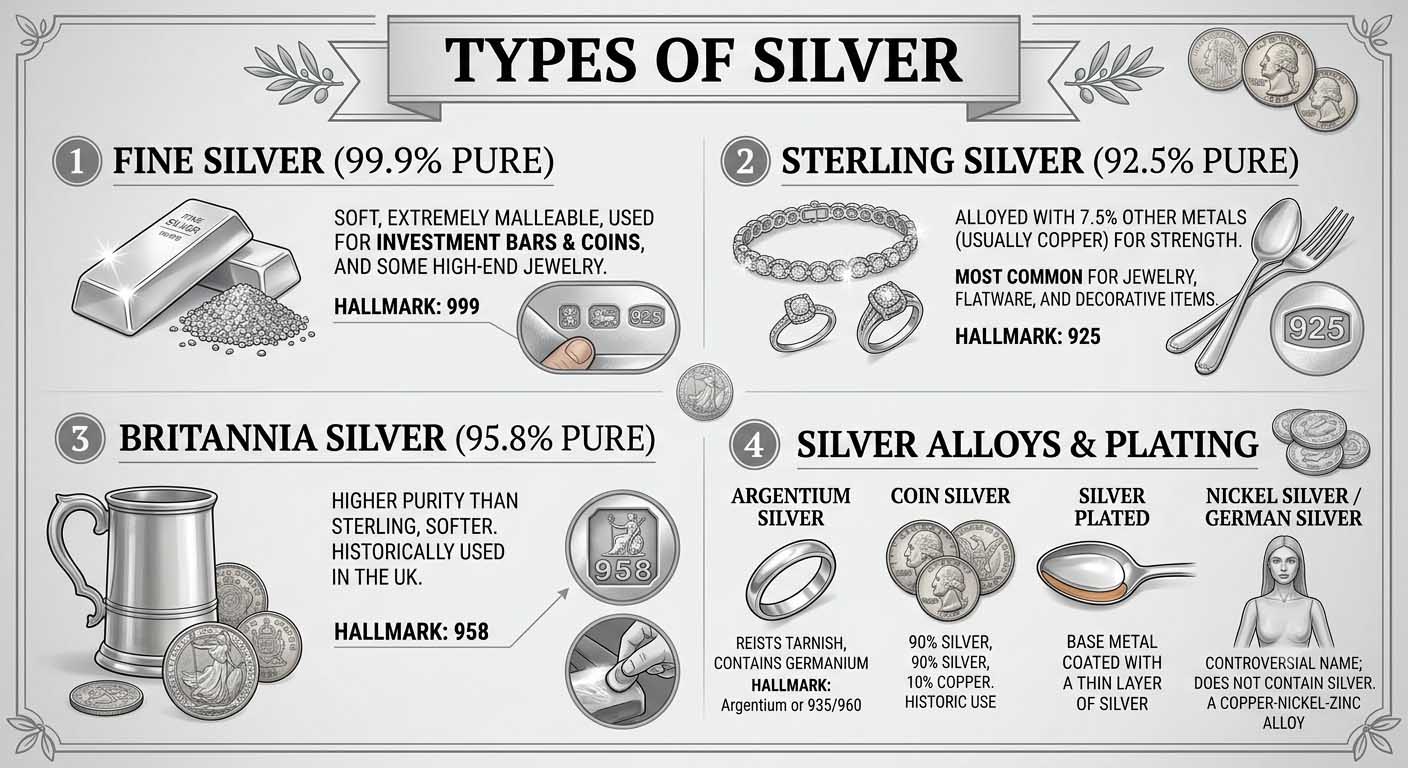 types of silver