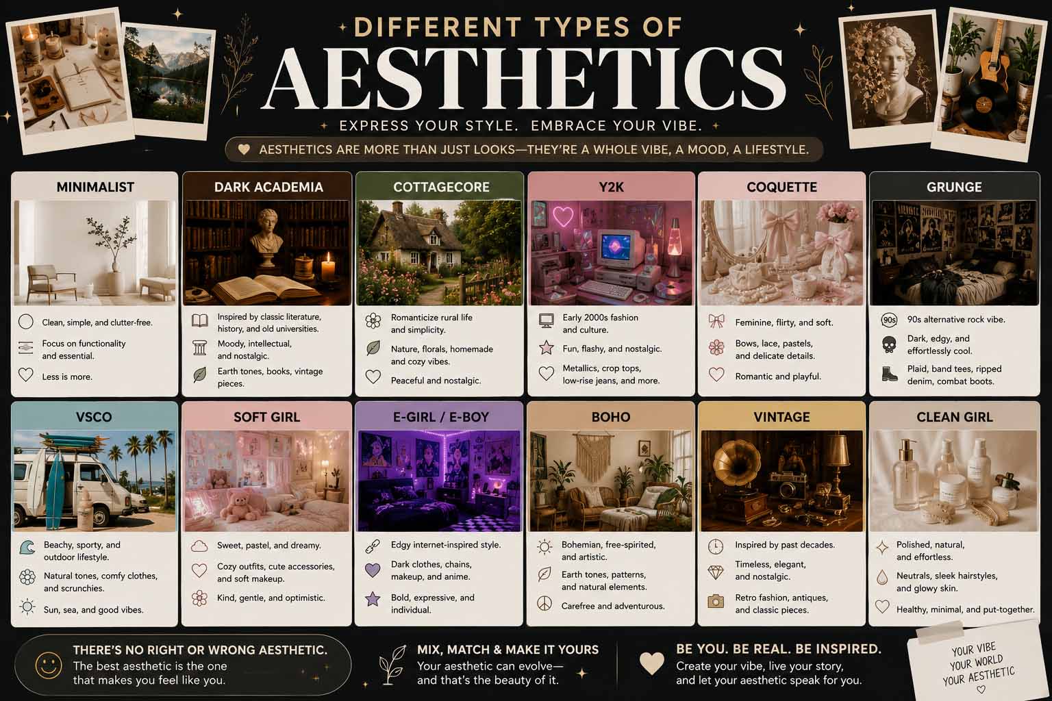 different types of aesthetics