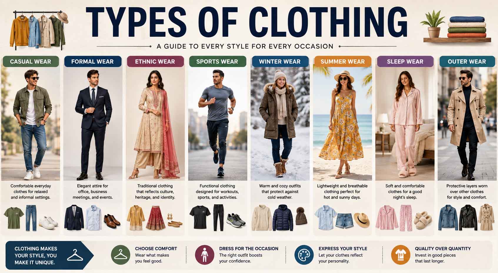 types of clothing