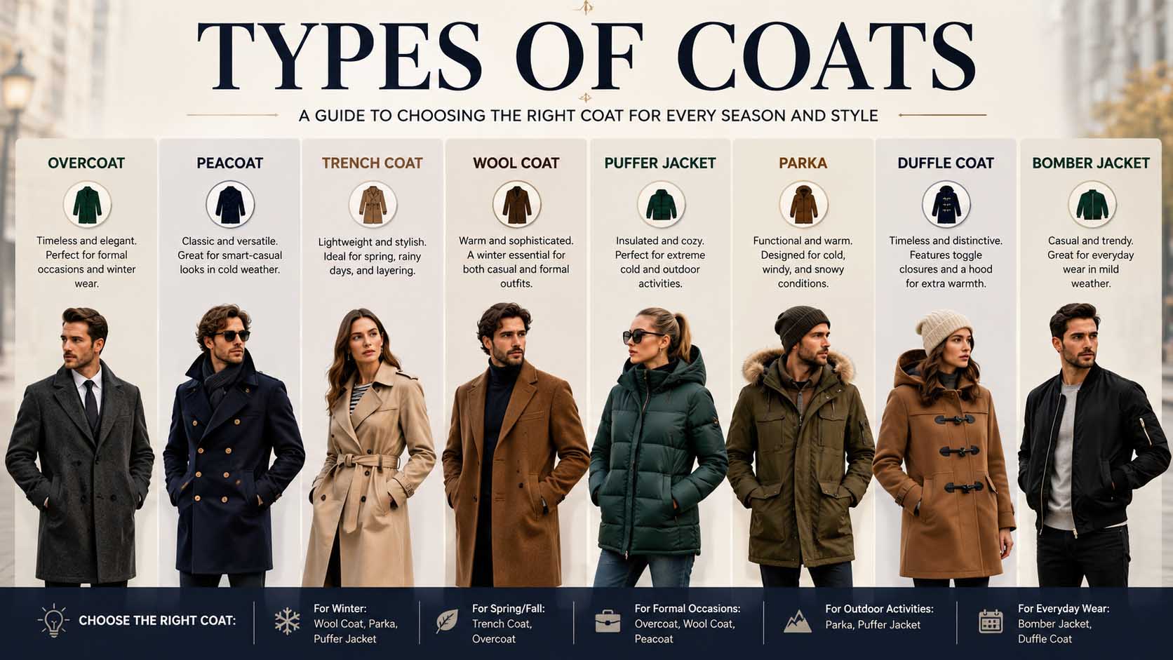 types of coats