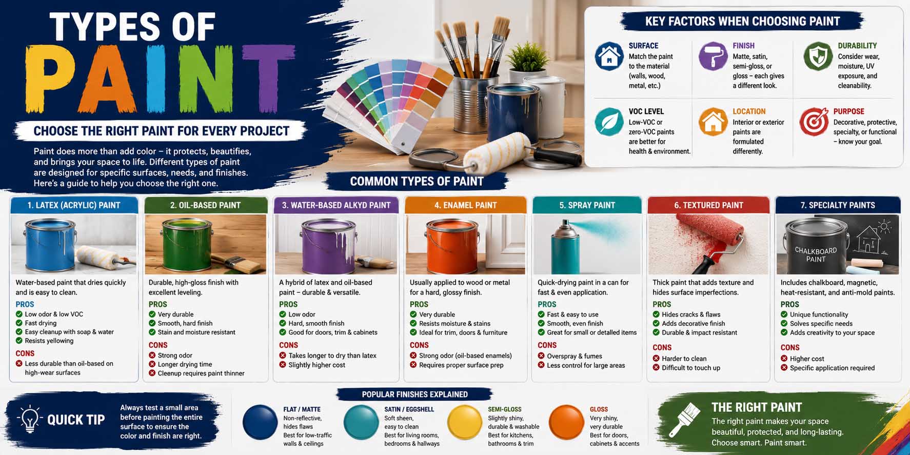 types of paint