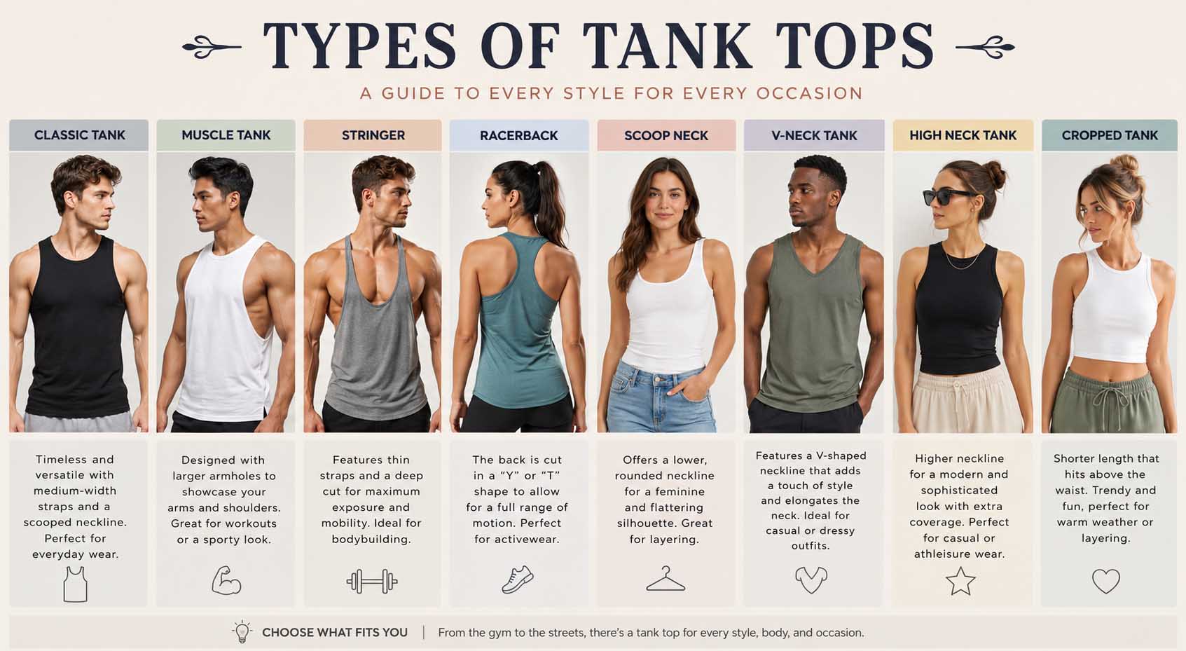 types of tank tops