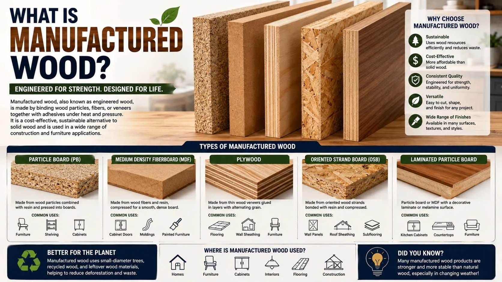 what is manufactured wood