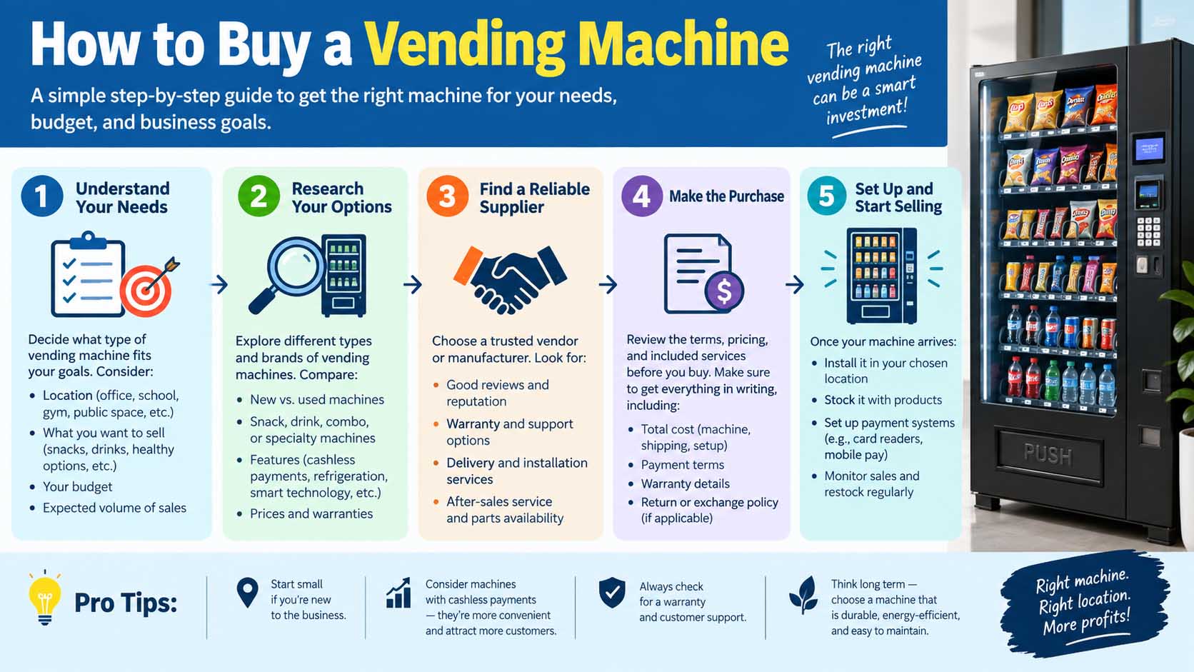 how to buy a vending machine
