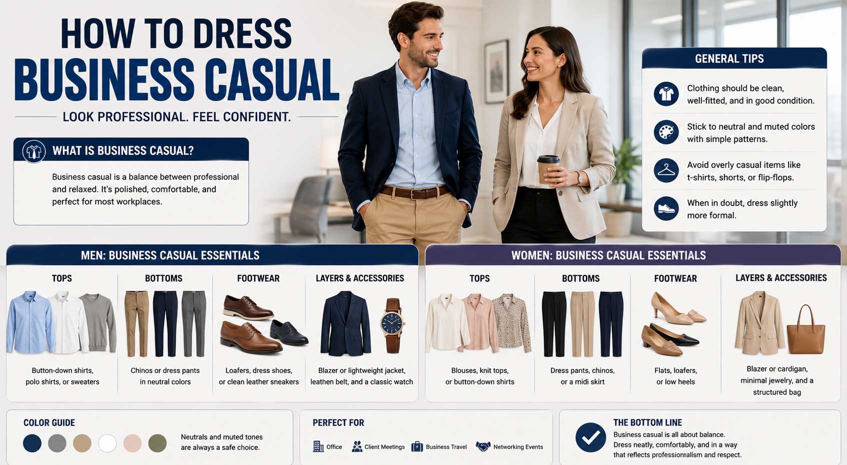 how to dress business casual