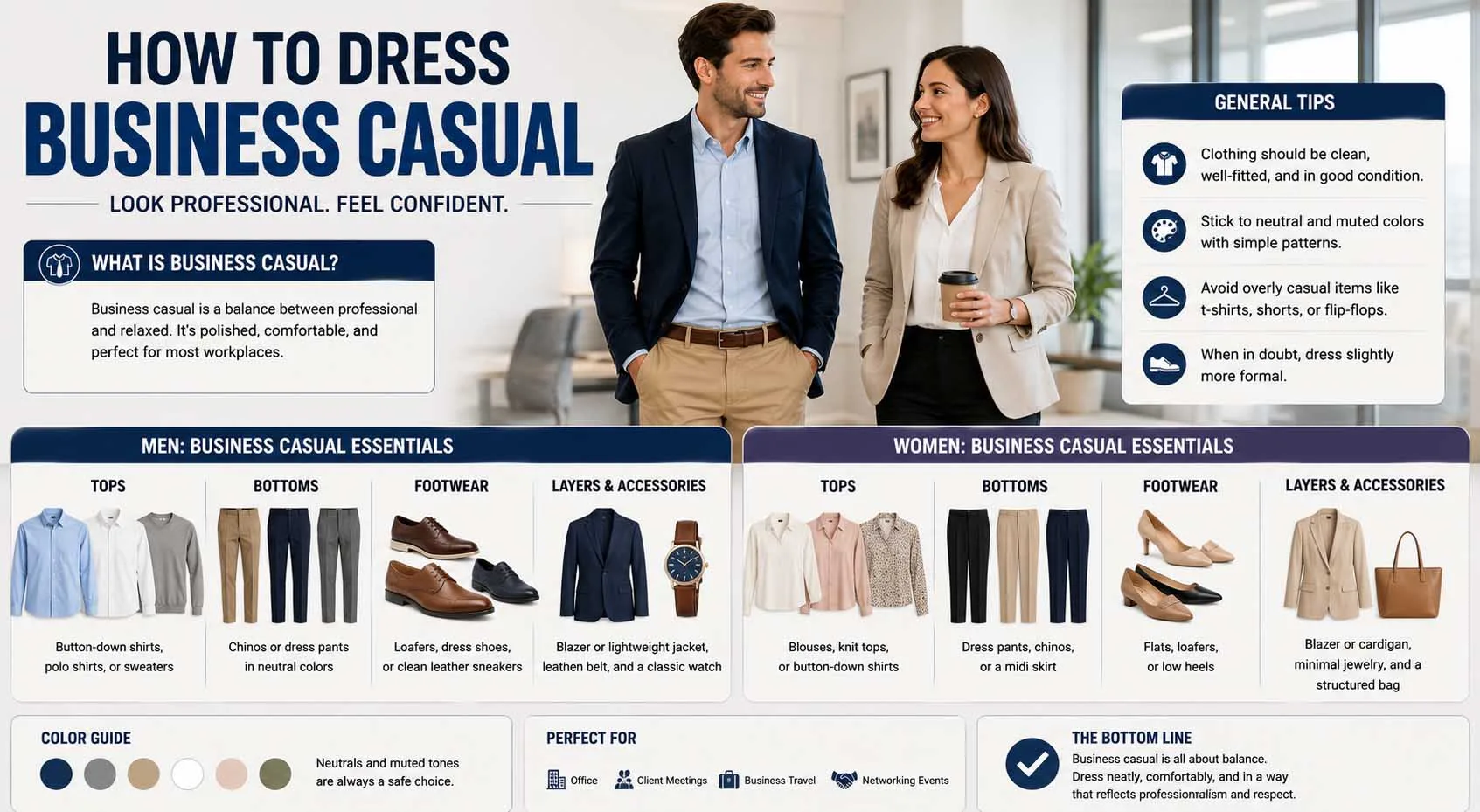 how to dress business casual