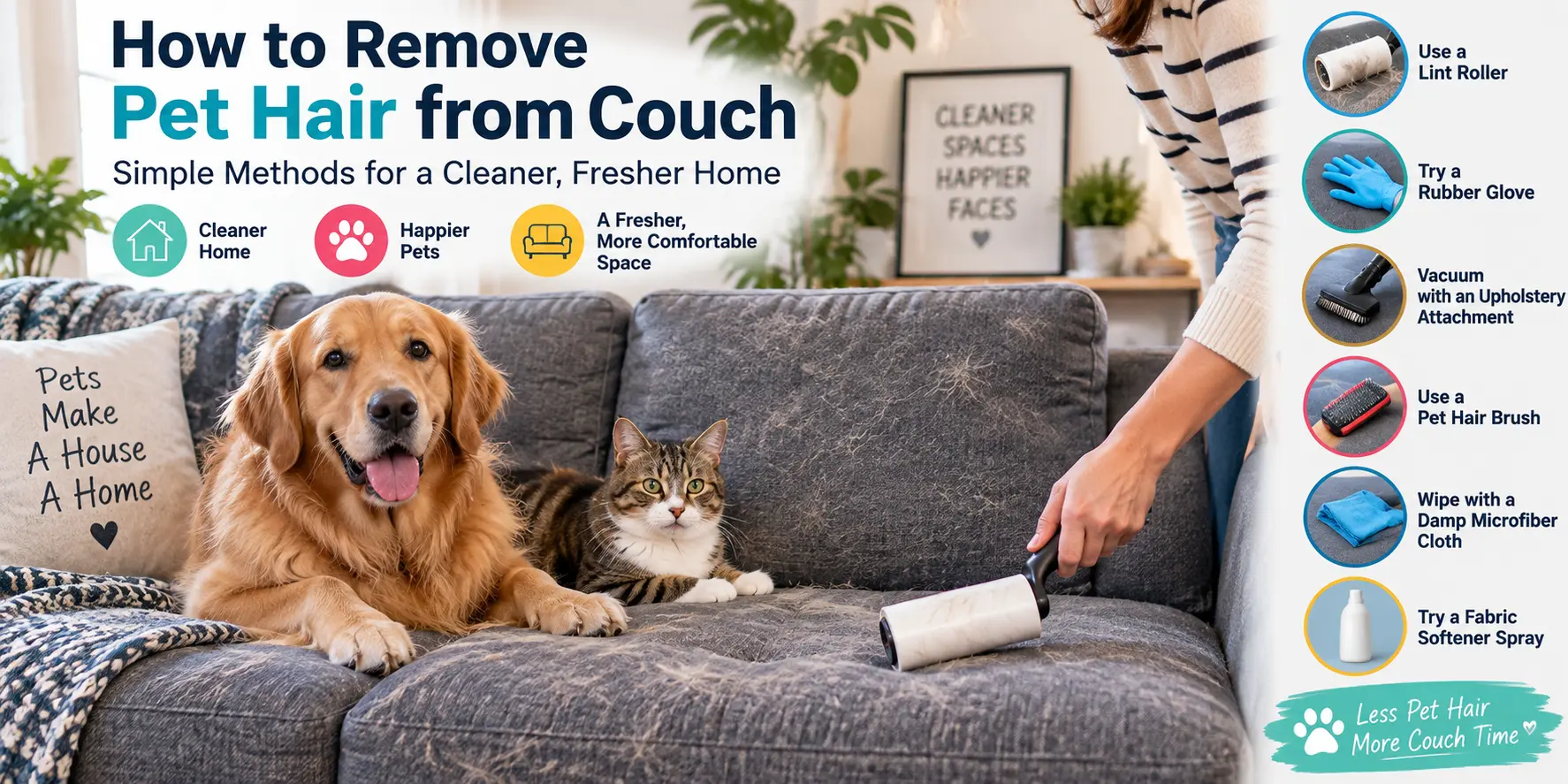 how to remove pet hair from couch