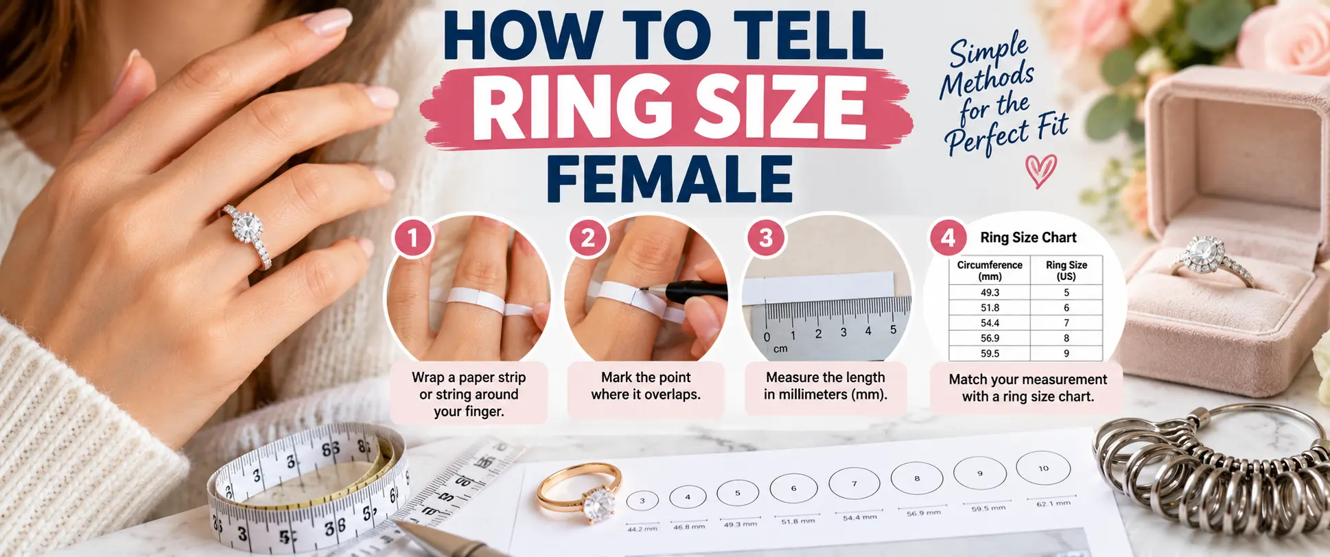how to tell ring size female