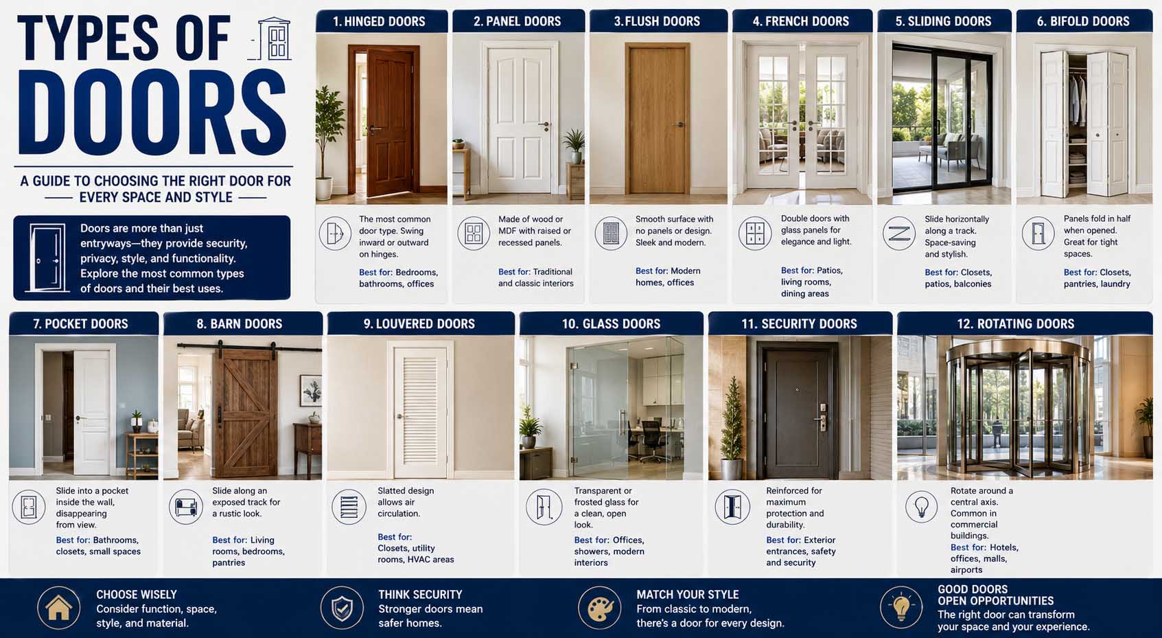 types of doors