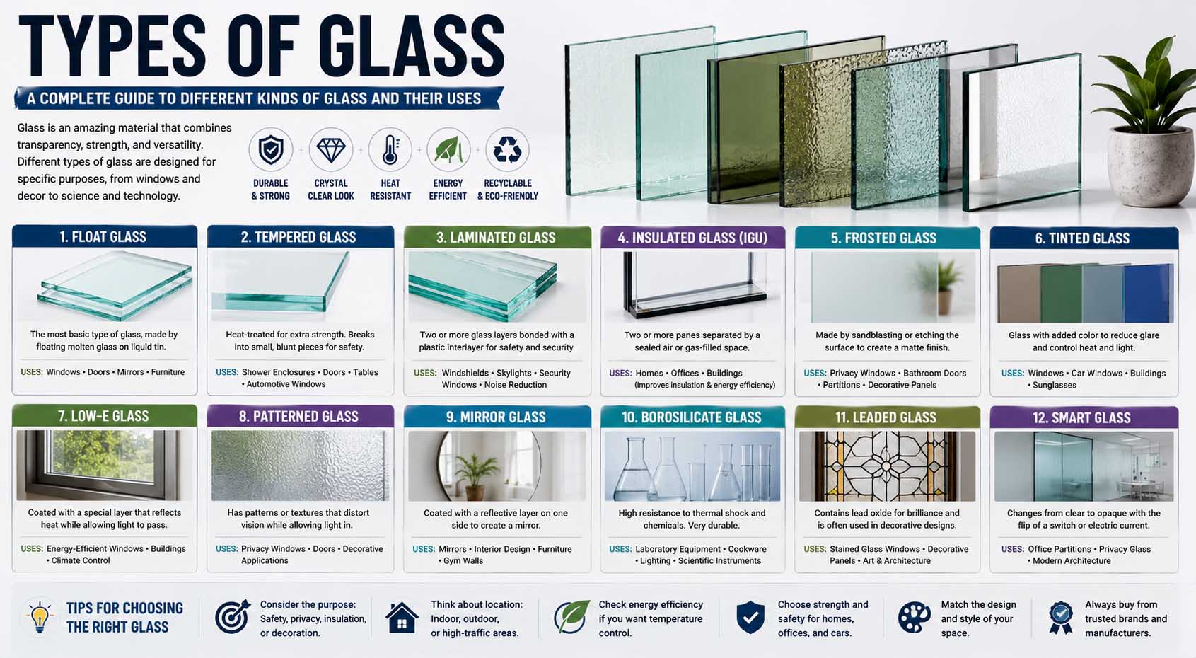 types of glass