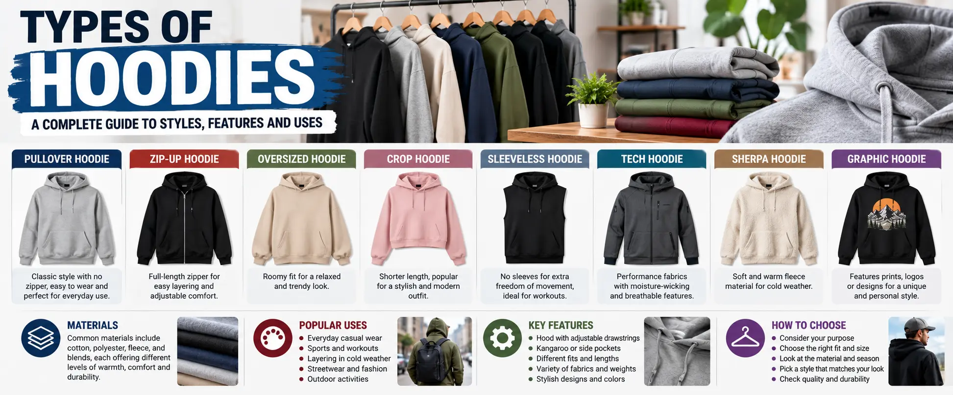 types of hoodies