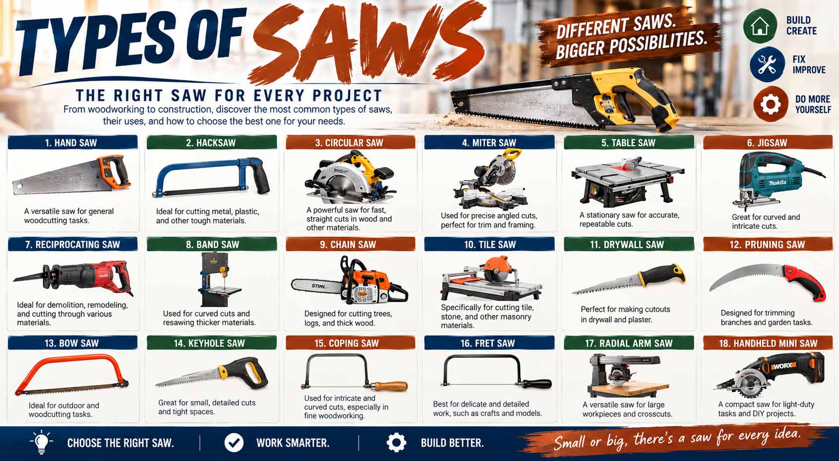 types of saws