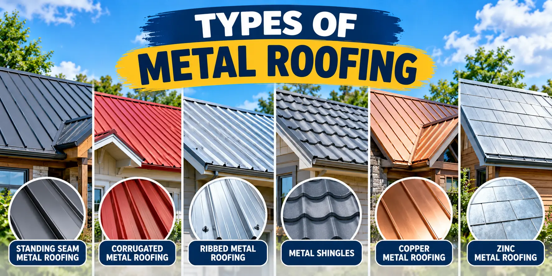 types of metal roofing