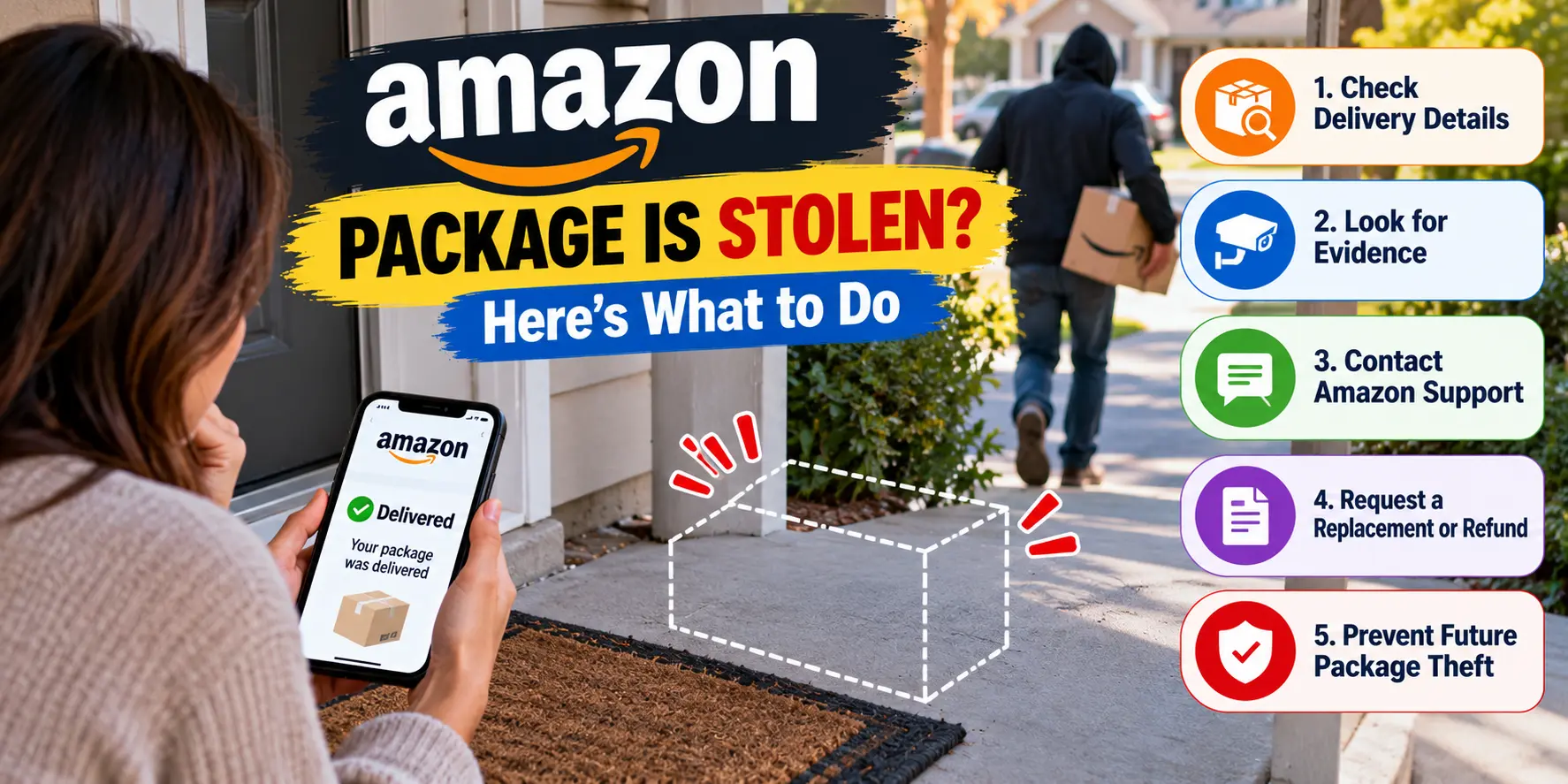 what to do if amazon package is stolen